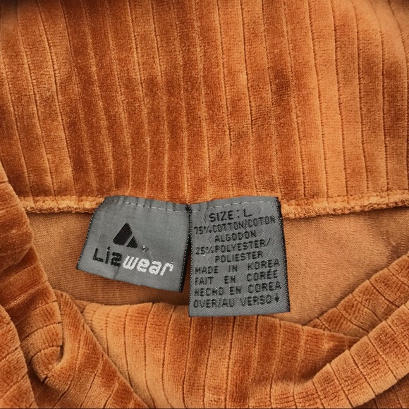 Vintage Liz Claiborne  turtle neck pullover shirt golden brown color size L - Picture 4 of 6